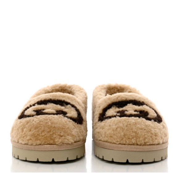 Gucci • Elsa 5 Interlocking G Sherpa Clog Slipper NWT New in Box Size 38 - Picture 11 of 16